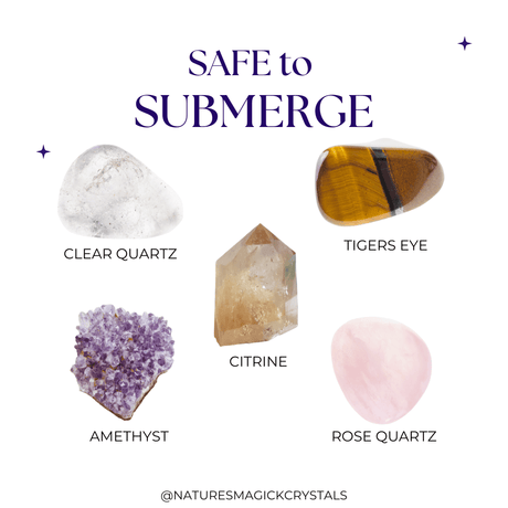Crystals that are and aren't Water Safe - Nature's Magick