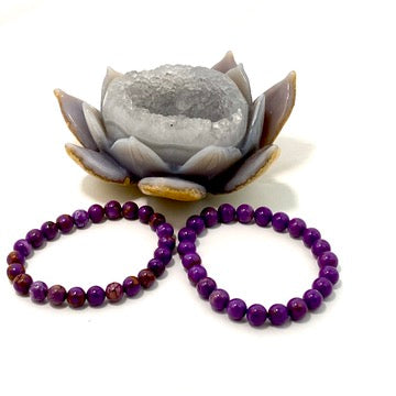 Phosphosiderite round beaded bracelet