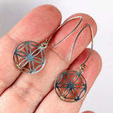 925 SS Flower of Life Marquee Earrings 15mm - Nature's Magick
