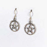 925 SS Pentagram Earrings 31x16mm - Nature's Magick
