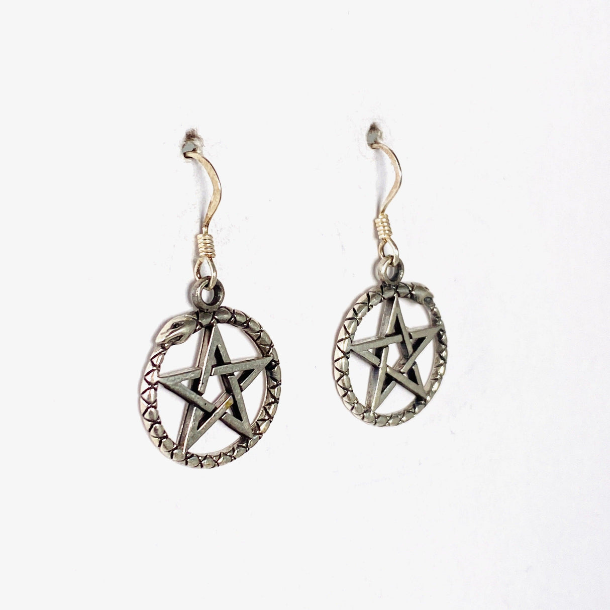 925 SS Pentagram Earrings 31x16mm - Nature's Magick