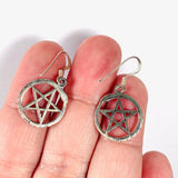 925 SS Pentagram Earrings 31x16mm - Nature's Magick