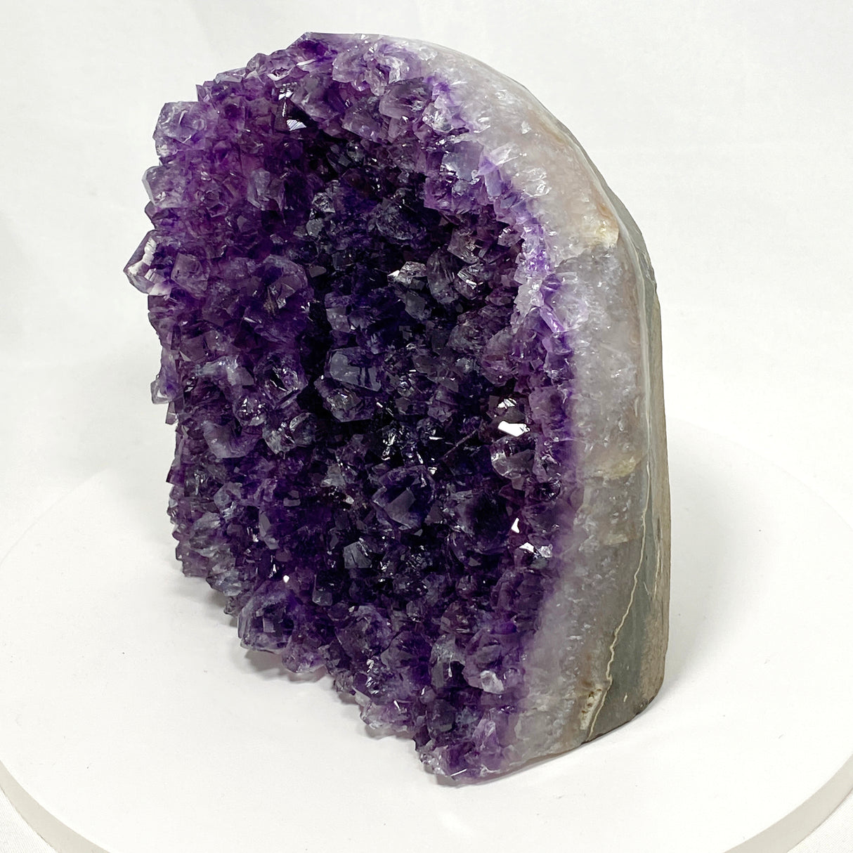 Amethyst Cluster Geode Cutbase (Uruguay, A grade) AMCB-09