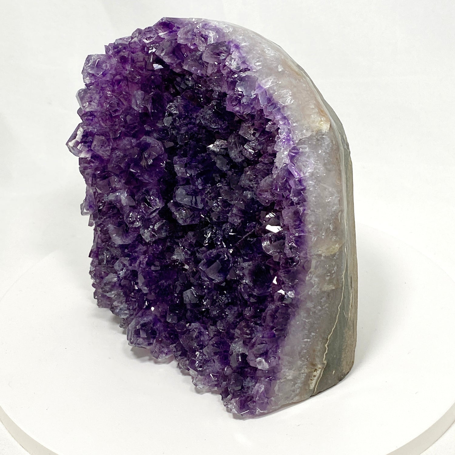 Amethyst Cluster Geode Cutbase (Uruguay, A grade) AMCB-09