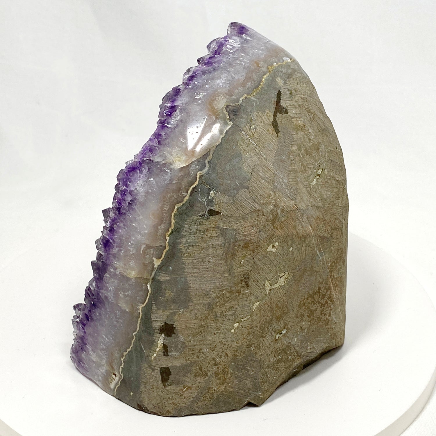 Amethyst Cluster Geode Cutbase (Uruguay, A grade) AMCB-09