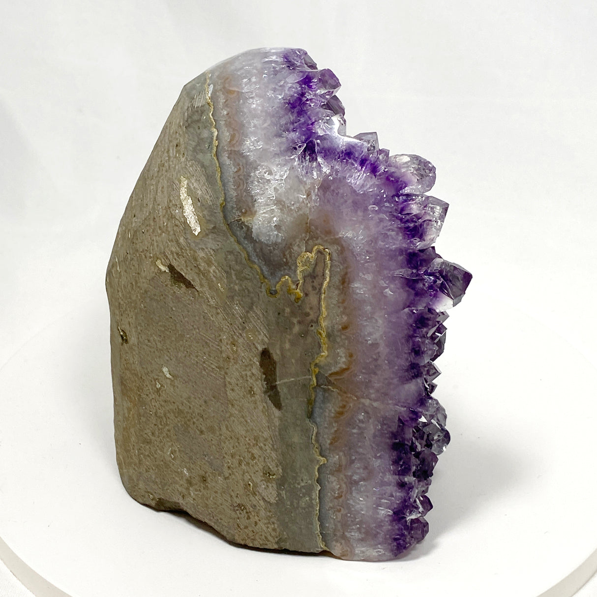 Amethyst Cluster Geode Cutbase (Uruguay, A grade) AMCB-09