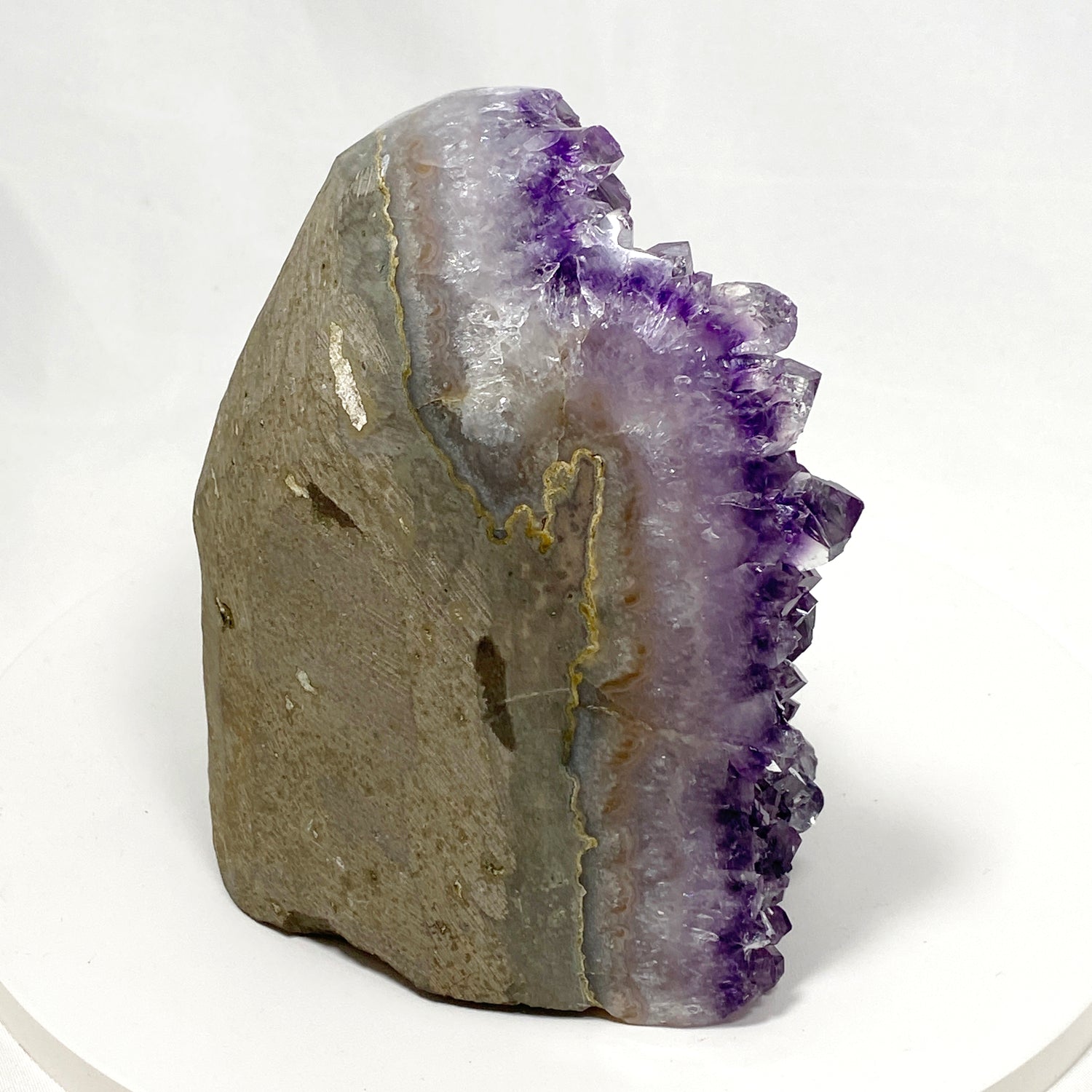 Amethyst Cluster Geode Cutbase (Uruguay, A grade) AMCB-09