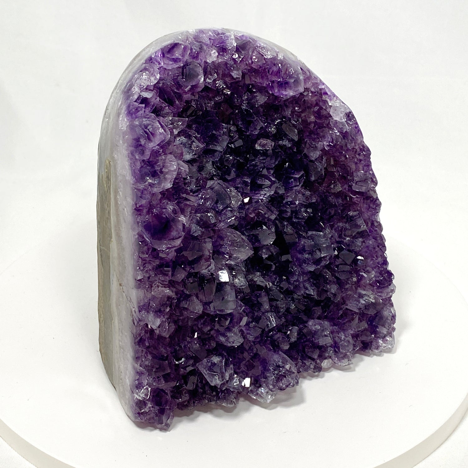 Amethyst Cluster Geode Cutbase (Uruguay, A grade) AMCB-09