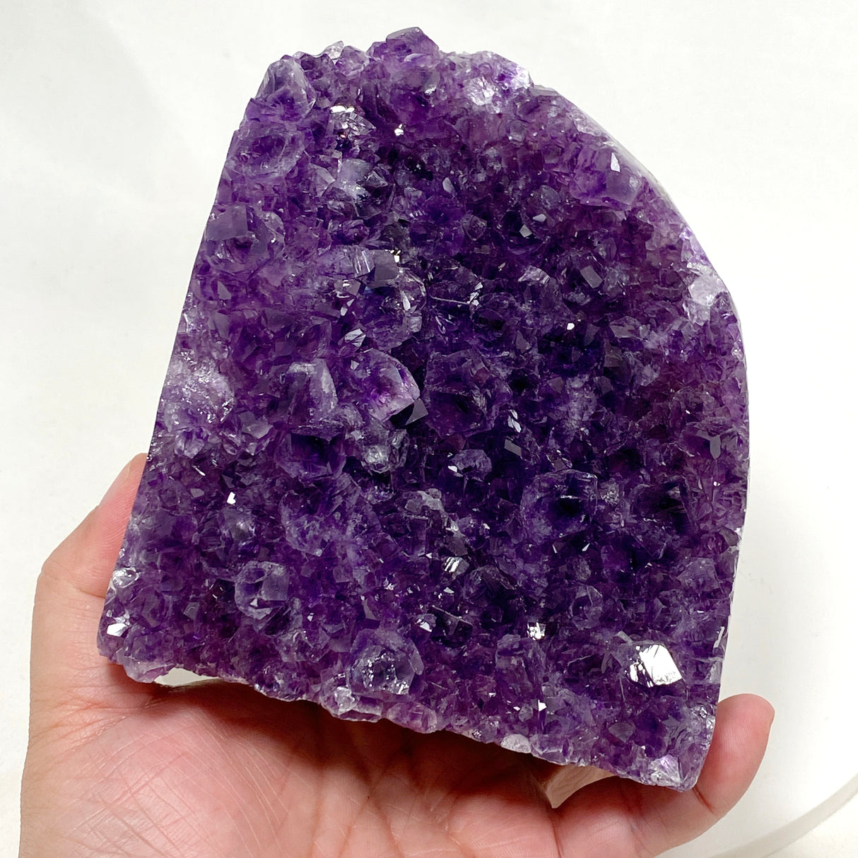 Amethyst Cluster Geode Cutbase (Uruguay, A grade) AMCB-09