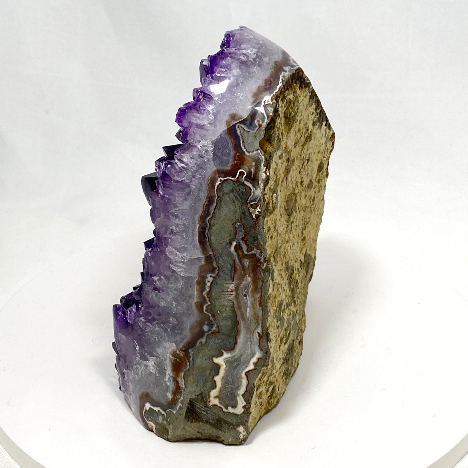 Amethyst Cluster Geode Cutbase (Uruguay A grade Amethyst) AMCB-10
