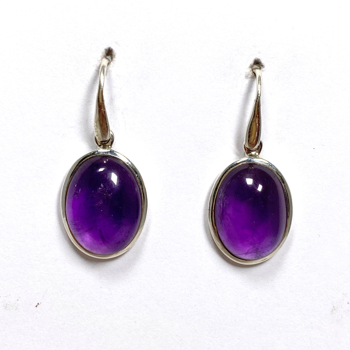Amethyst Oval Cabochon Earrings PEGJ168