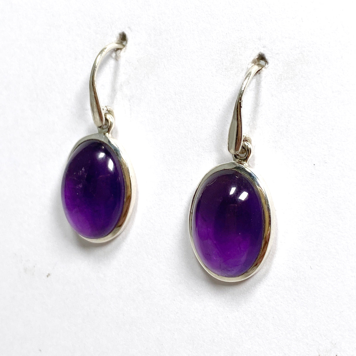 Amethyst Oval Cabochon Earrings PEGJ168