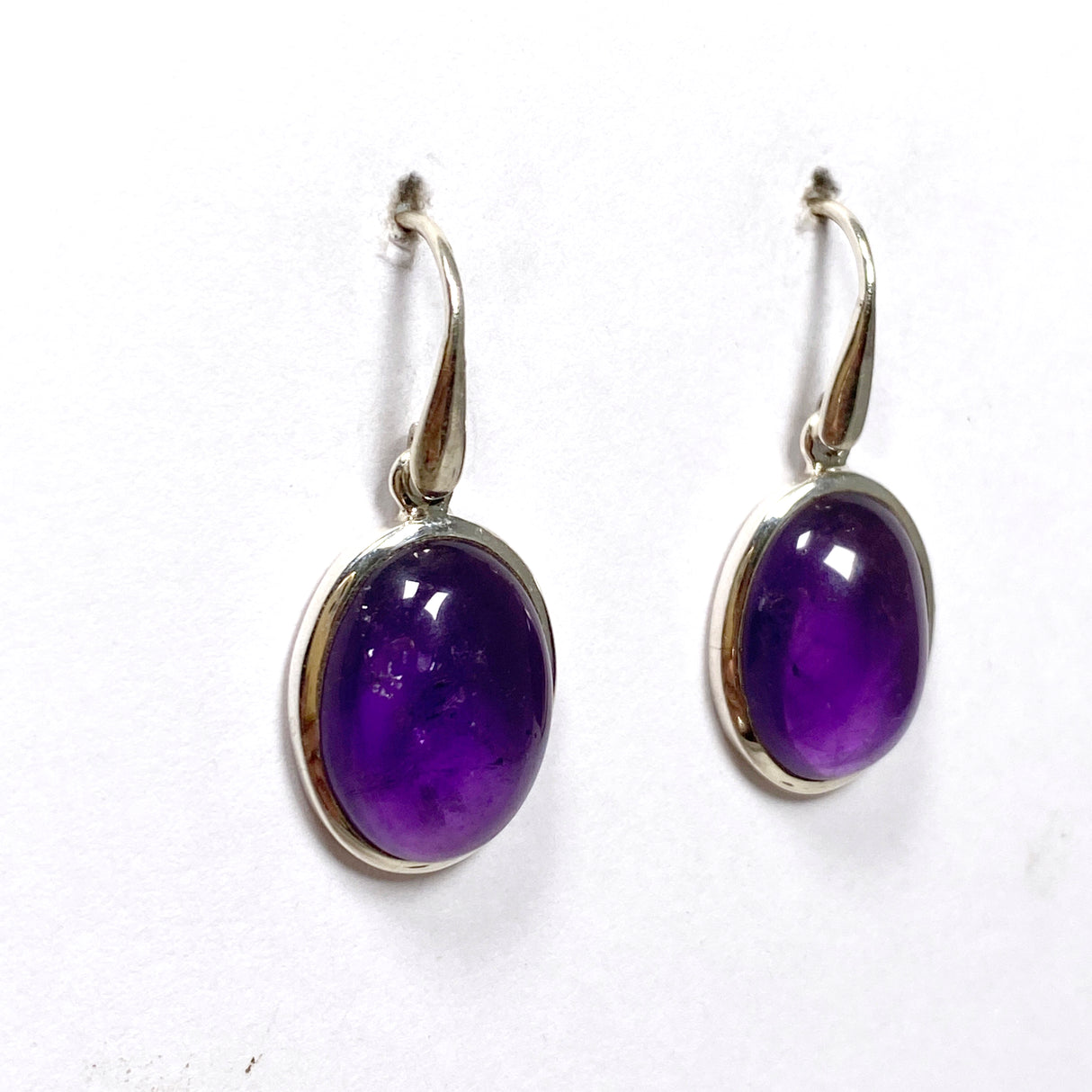 Amethyst Oval Cabochon Earrings PEGJ168