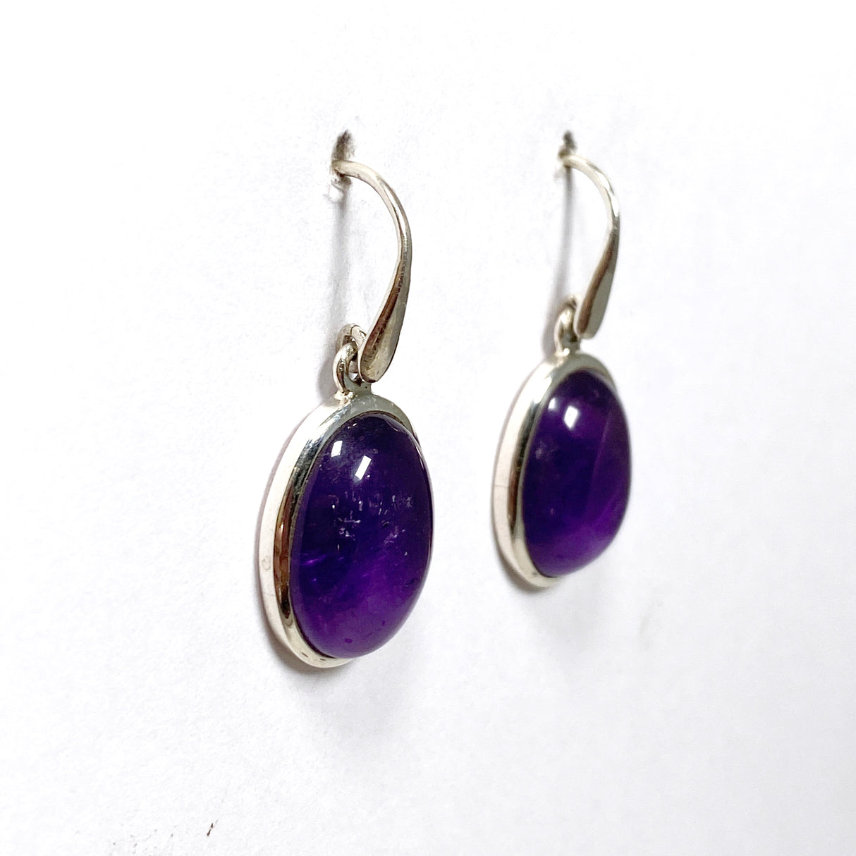 Amethyst Oval Cabochon Earrings PEGJ168