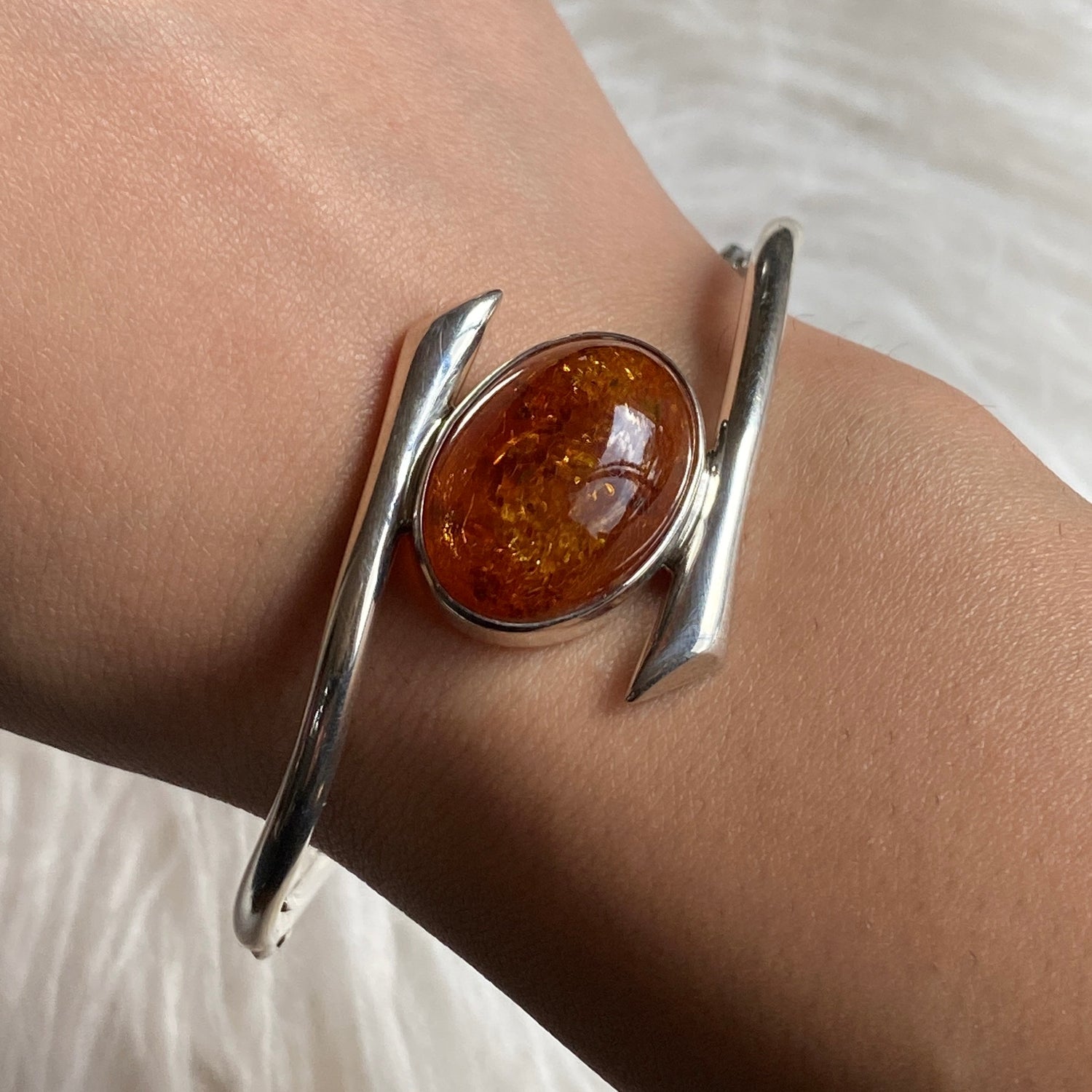 Baltic Amber Bangle AMB264