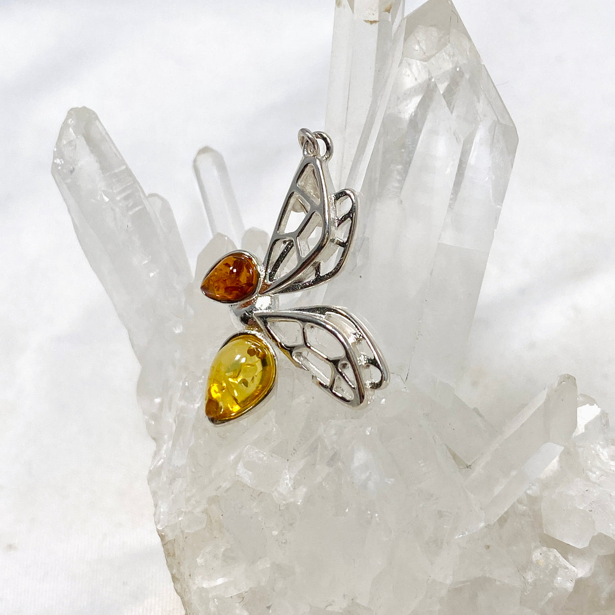 Baltic Amber Bee Mixed Multi-stone Pendant AMB234