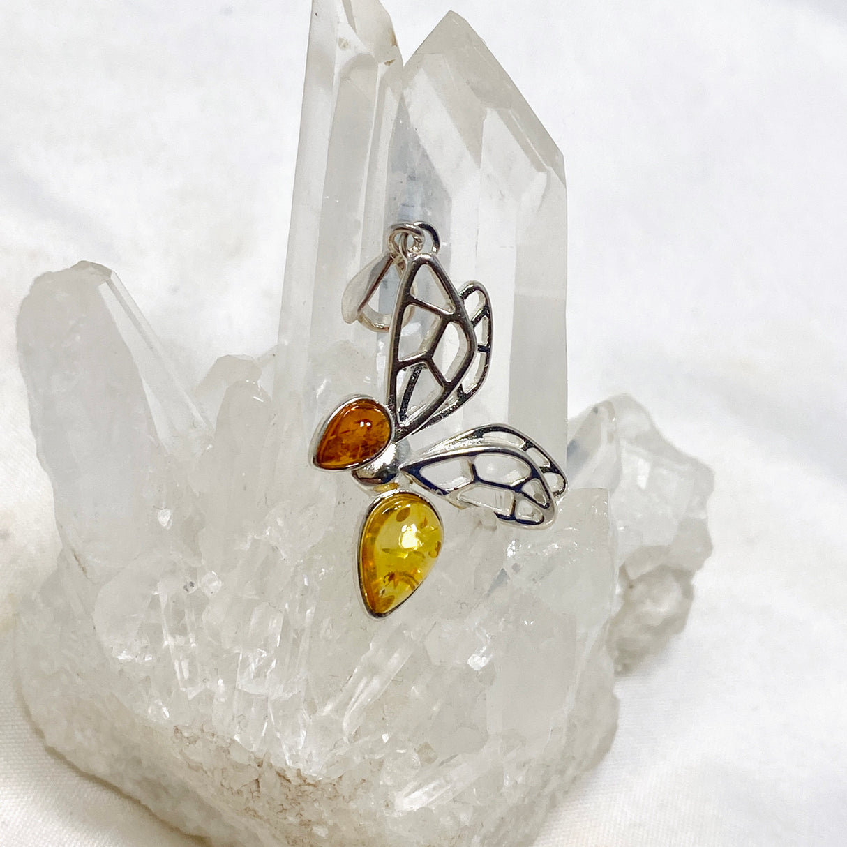 Baltic Amber Bee Mixed Multi-stone Pendant AMB234