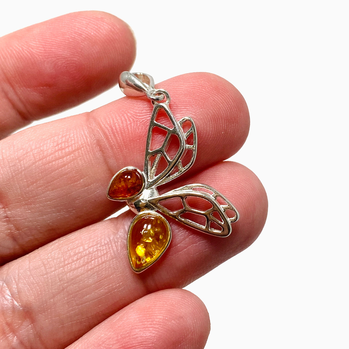 Baltic Amber Bee Mixed Multi-stone Pendant AMB234