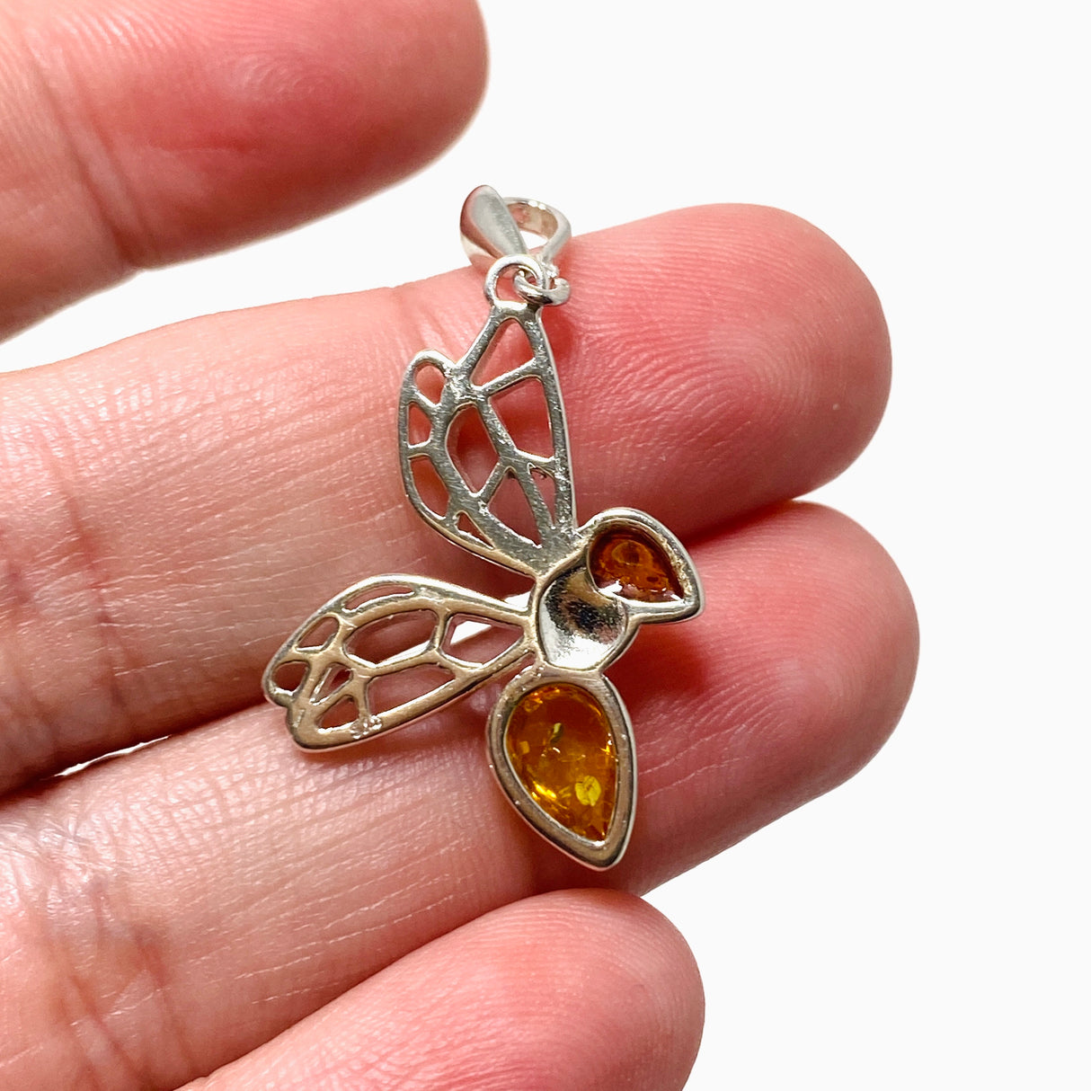 Baltic Amber Bee Mixed Multi-stone Pendant AMB234