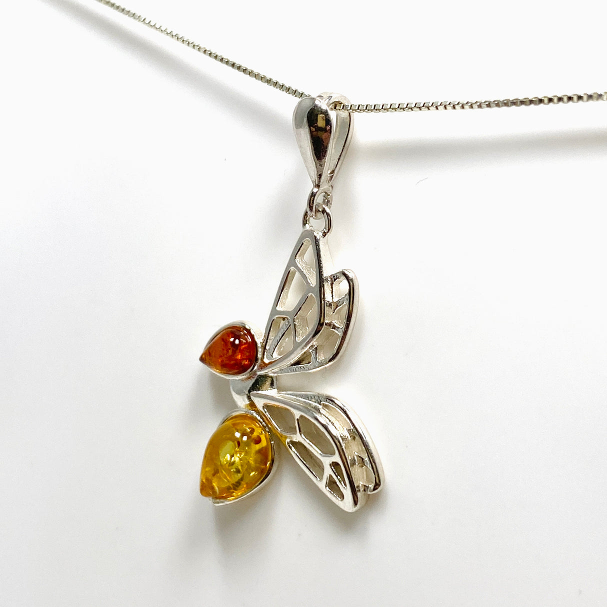 Baltic Amber Bee Mixed Multi-stone Pendant AMB234
