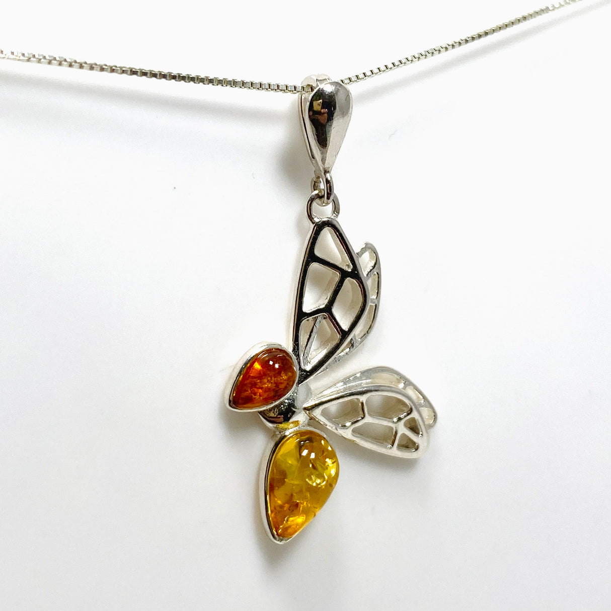 Baltic Amber Bee Mixed Multi-stone Pendant AMB234
