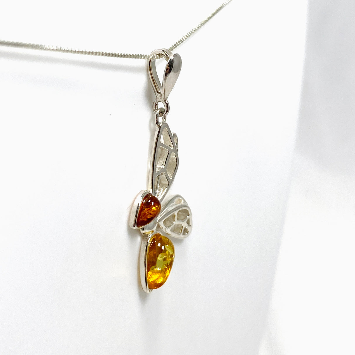 Baltic Amber Bee Mixed Multi-stone Pendant AMB234