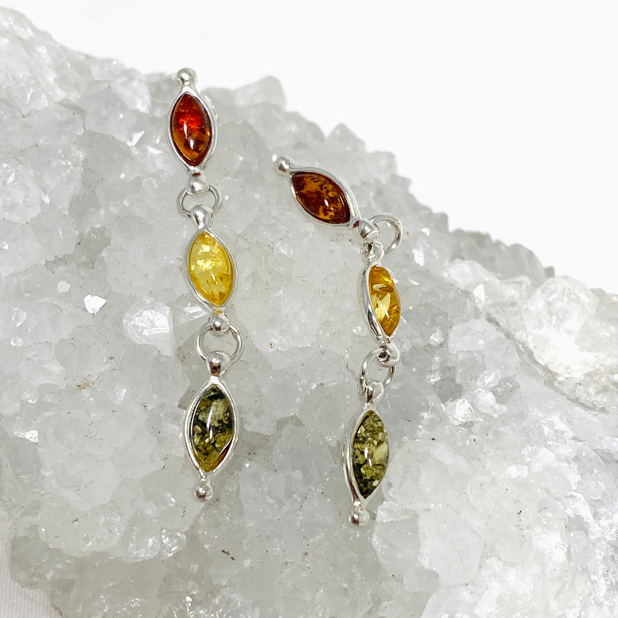 Baltic Amber Multi-stone Mixed Stud Earrings AMB260