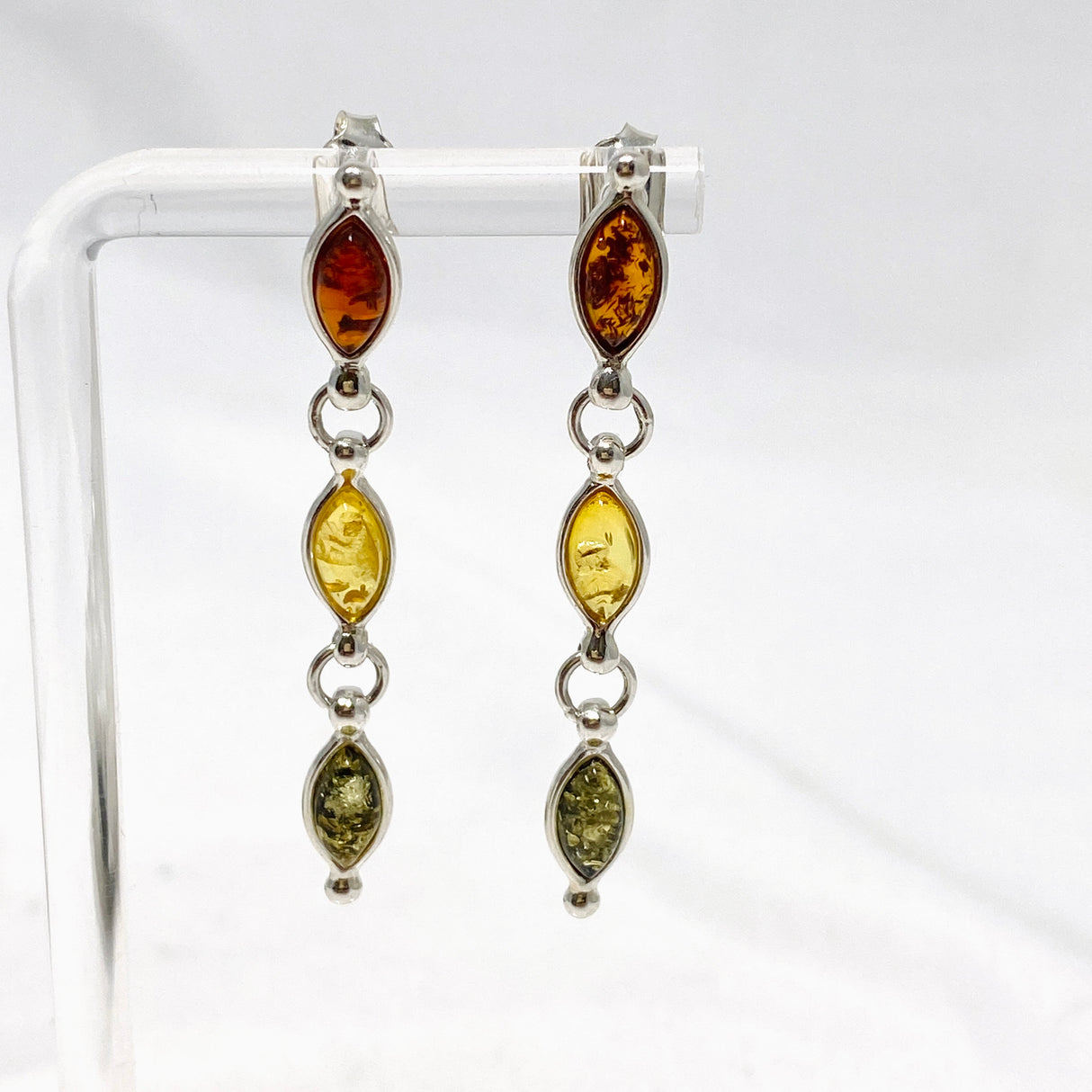 Baltic Amber Multi-stone Mixed Stud Earrings AMB260