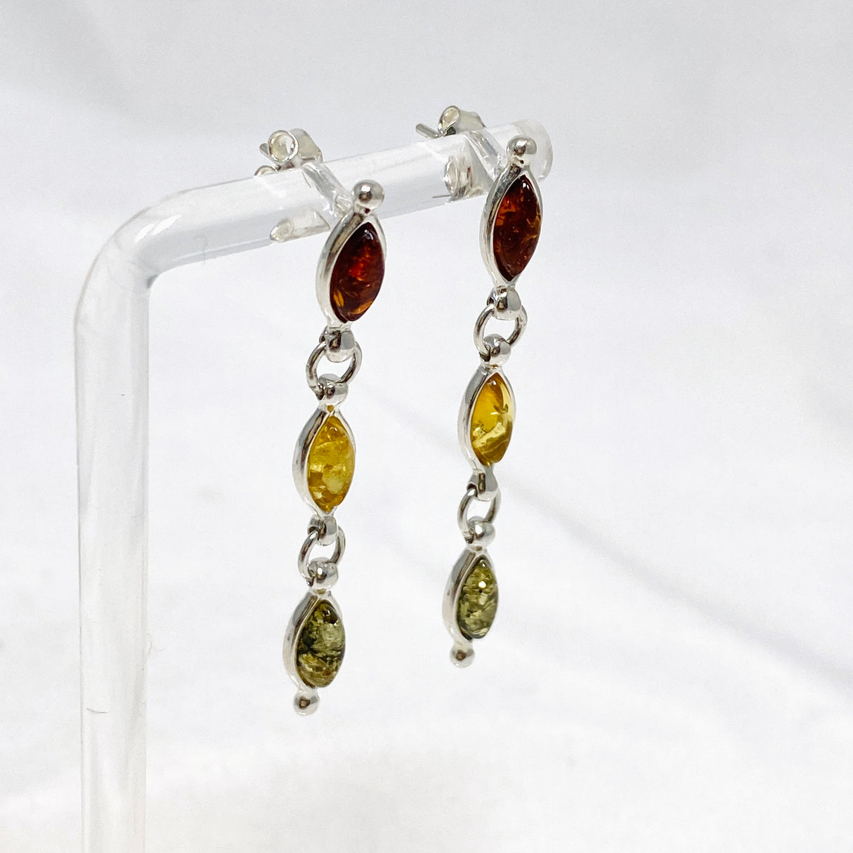 Baltic Amber Multi-stone Mixed Stud Earrings AMB260