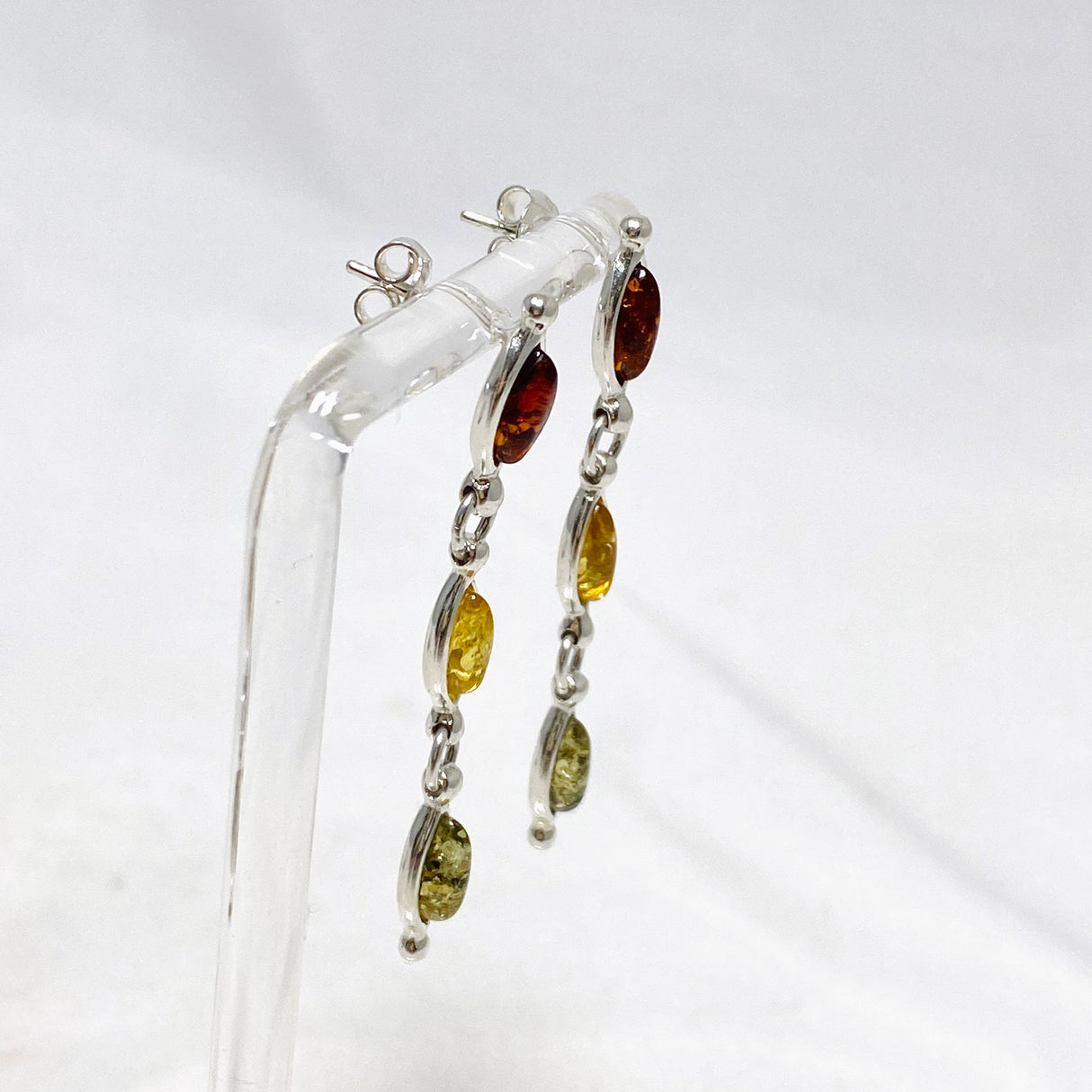 Baltic Amber Multi-stone Mixed Stud Earrings AMB260