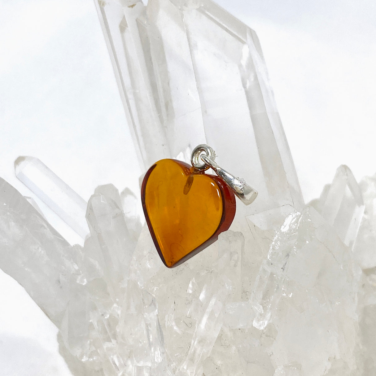 Baltic Amber Heart Pendant AMB226