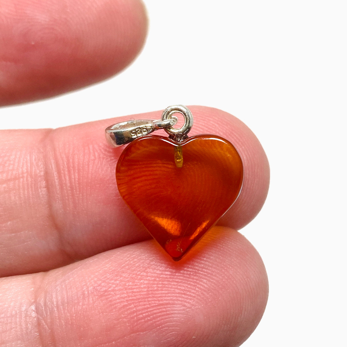 Baltic Amber Heart Pendant AMB226