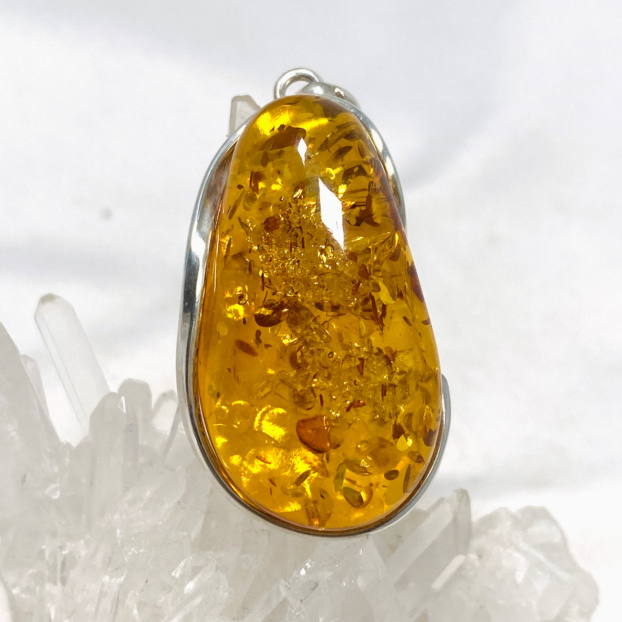 Baltic Amber Honey Cognac Freeform Pendant AMB227