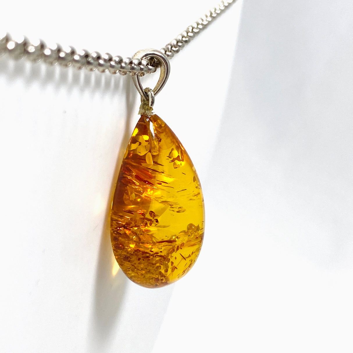Baltic Amber Honey Cognac Teardrop Pendant AMB228