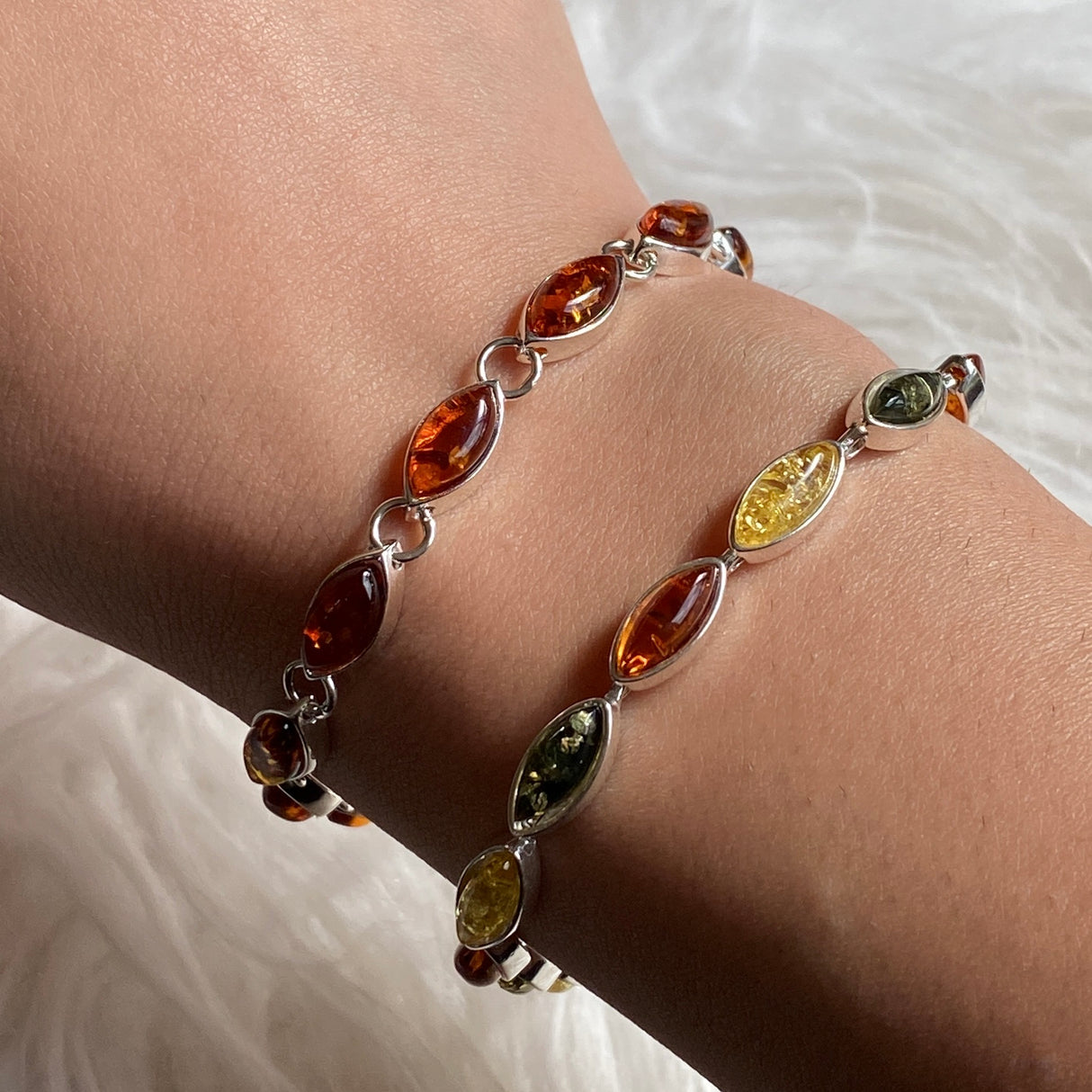 Baltic Amber Mixed Multi-stone Bracelet AMB265
