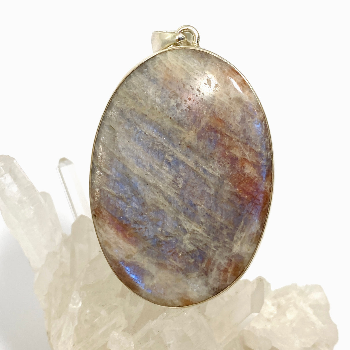 Belomorite (Sunstone with Moonstone "Eclipse" Stone) Oval Cabochon Pendant KPGJ4697