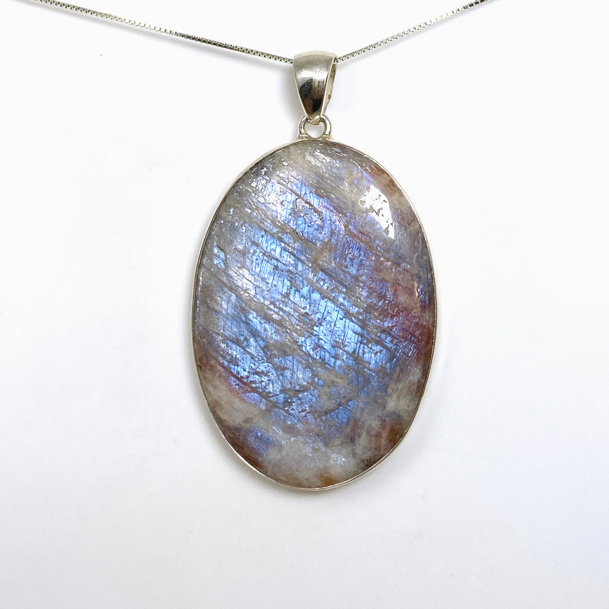 Belomorite (Sunstone with Moonstone "Eclipse" Stone) Oval Cabochon Pendant KPGJ4697