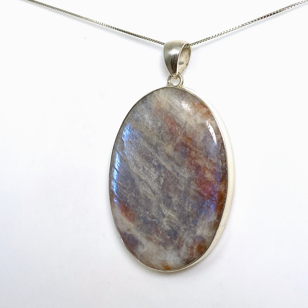 Belomorite (Sunstone with Moonstone "Eclipse" Stone) Oval Cabochon Pendant KPGJ4697