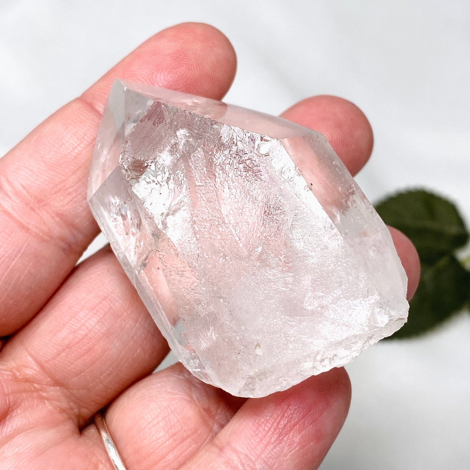 Clear Quartz Semi-polished Natural Point CQCP02