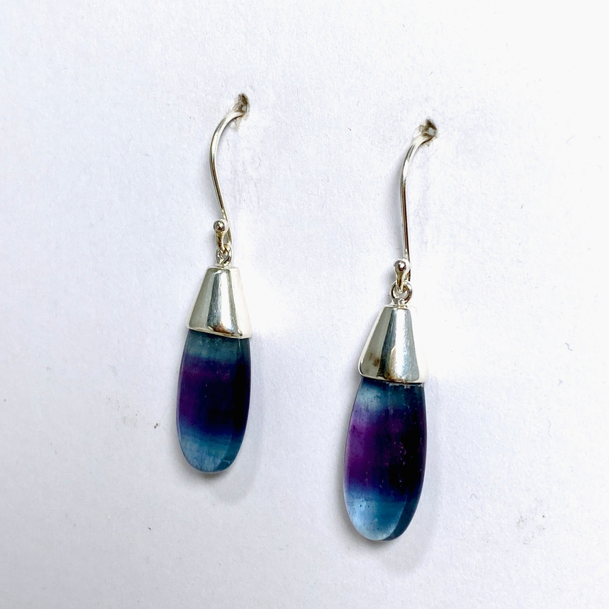 Fluorite Teardrop Cabochon Earrings BTP-50