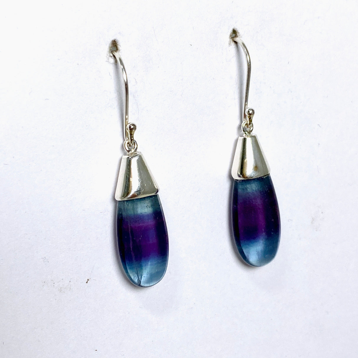 Fluorite Teardrop Cabochon Earrings BTP-50