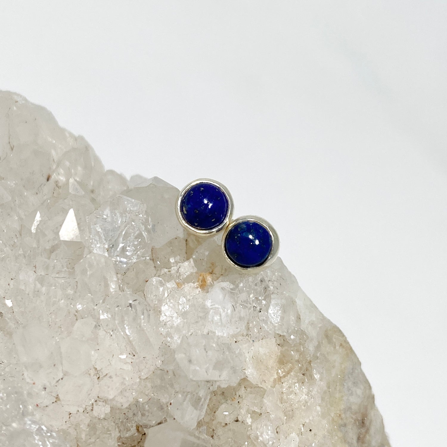 Gemstone Cabochon Studs - small round