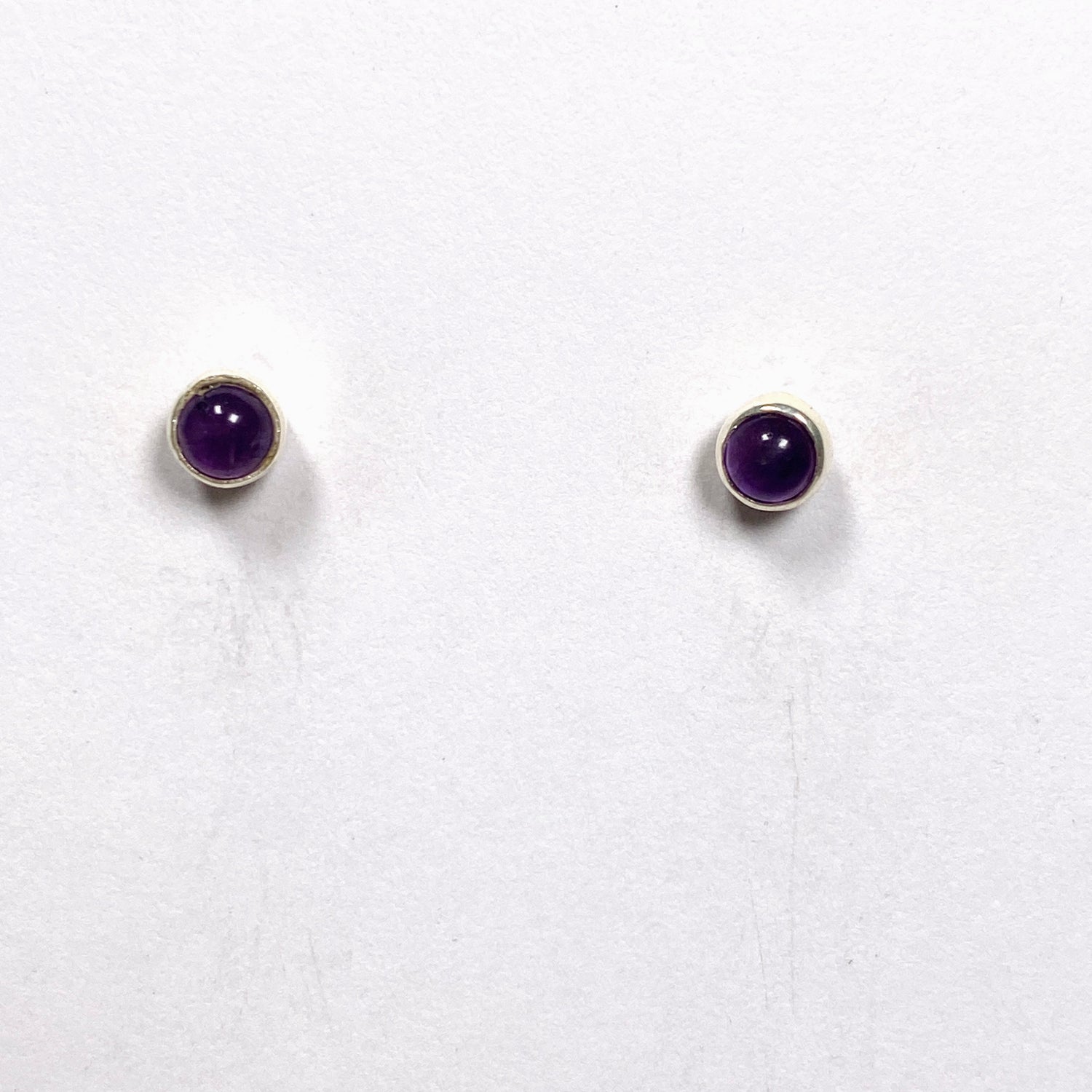 Gemstone Cabochon Studs - small round