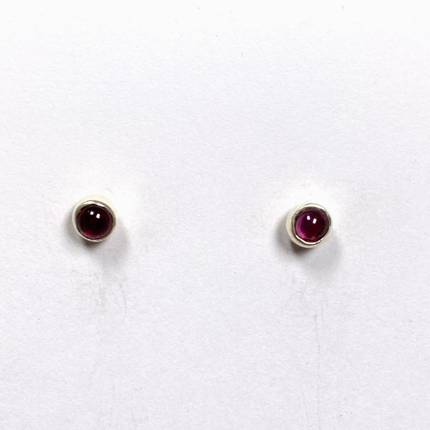 Gemstone Cabochon Studs - small round