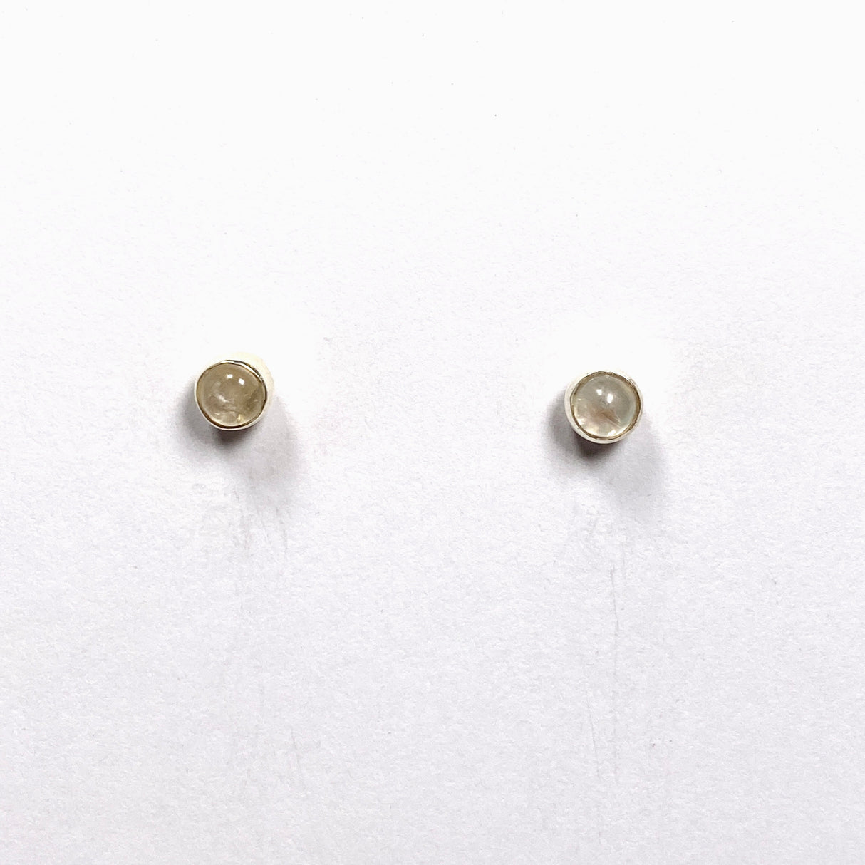 Gemstone Cabochon Studs - small round