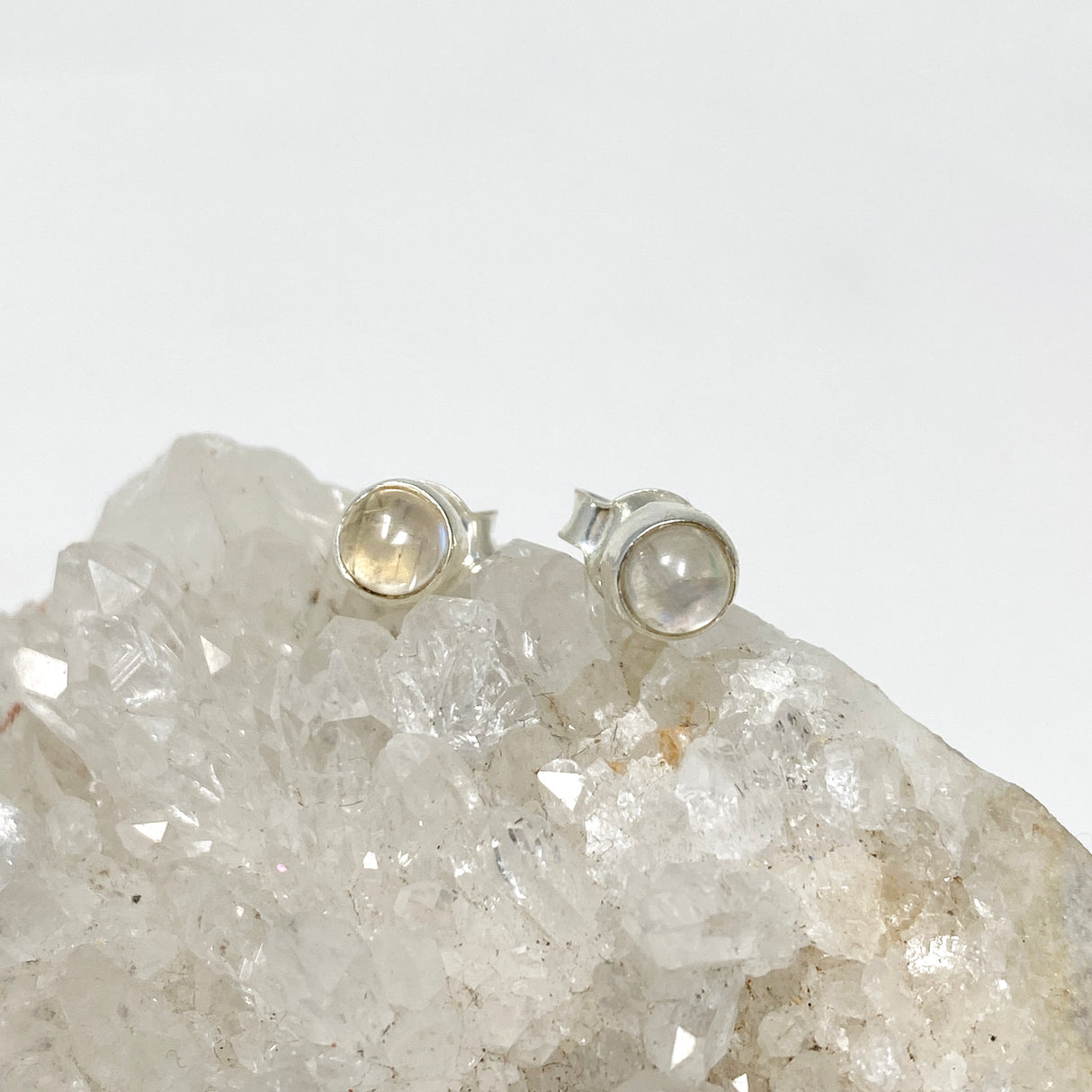 Gemstone Cabochon Studs - small round