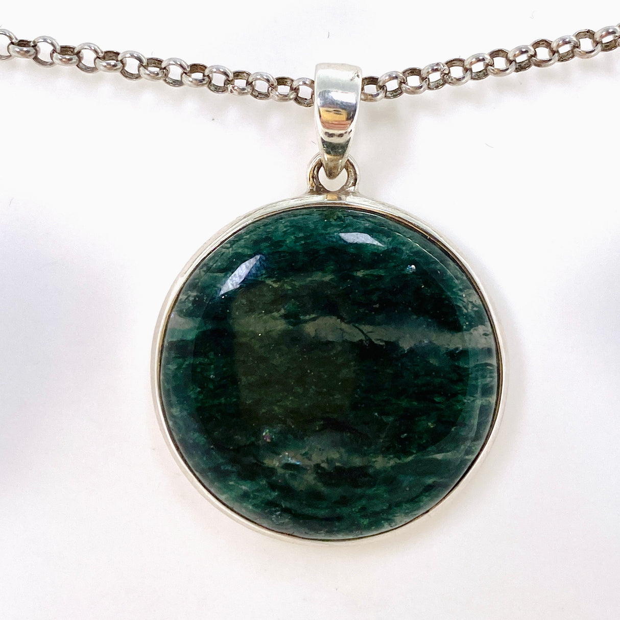 Green Aventurine Round Cabochon Pendant PPGJ846