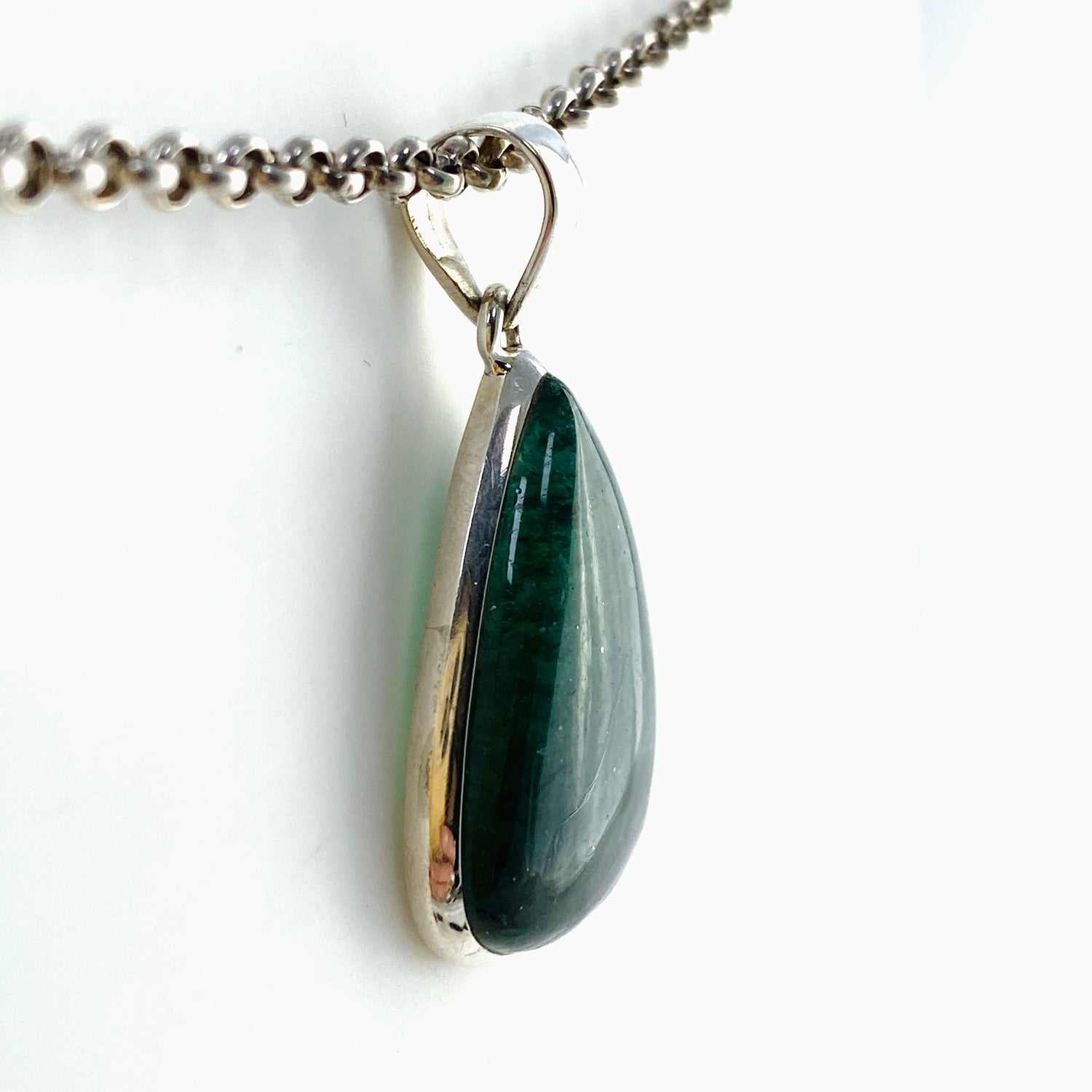 Green Aventurine Teardrop Cabochon Pendant PPGJ847