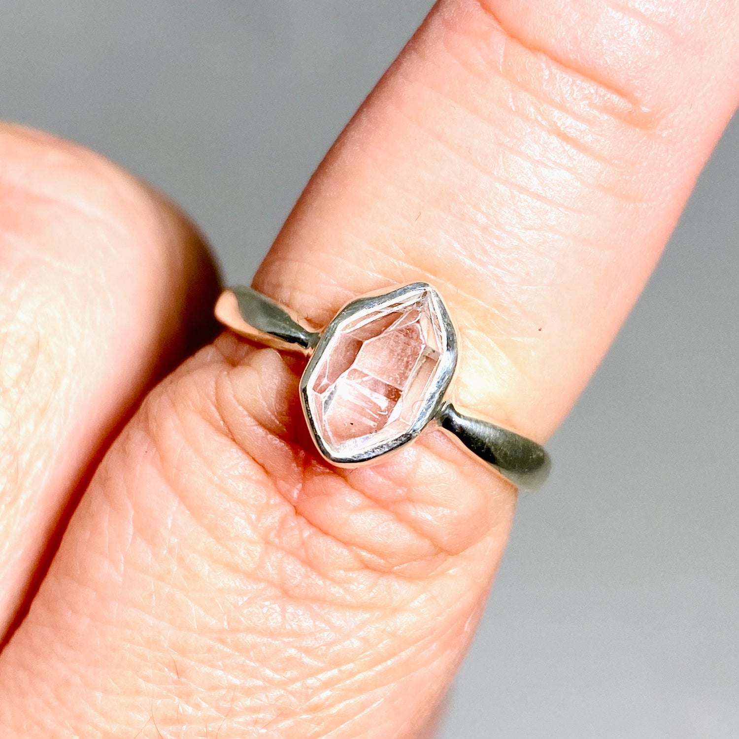 Herkimer Diamond Ring Size 9 BTP-68