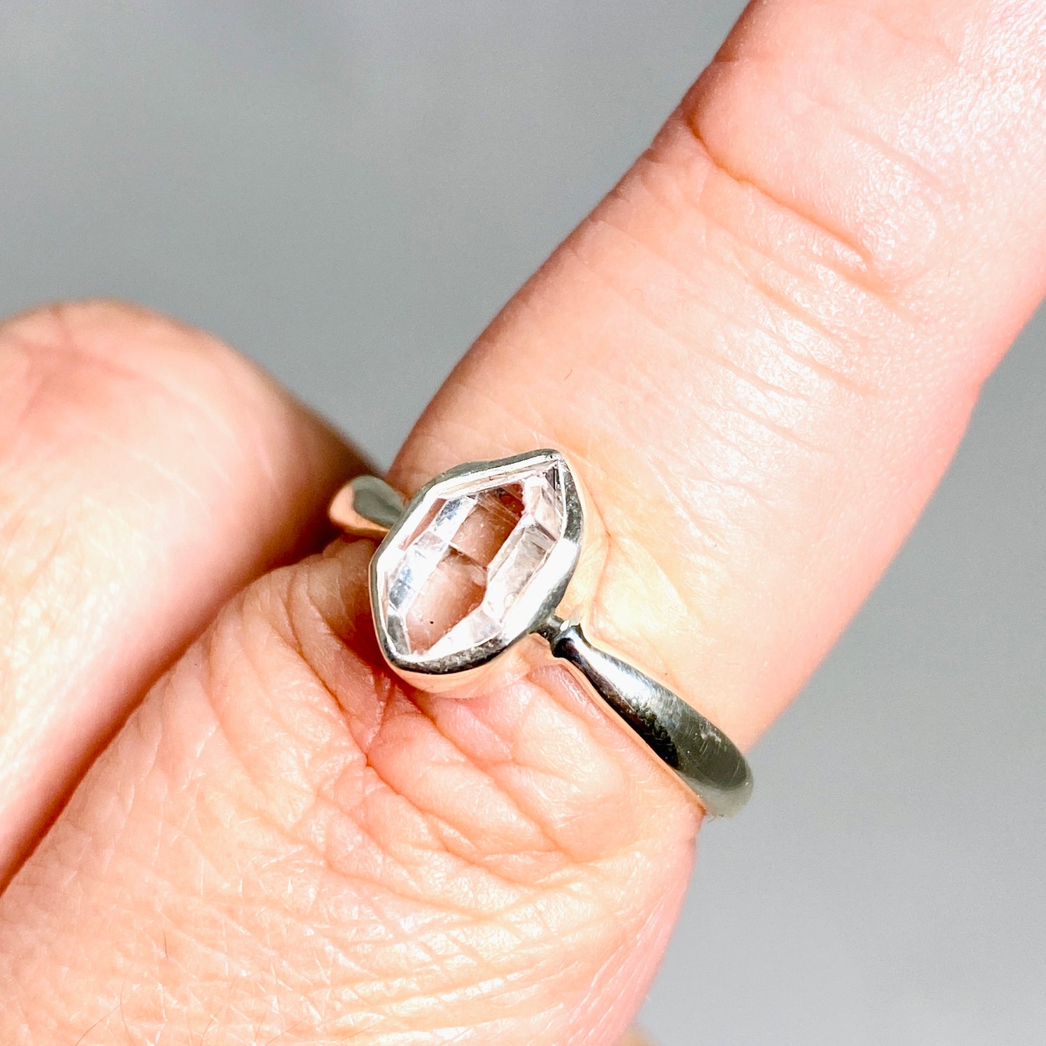 Herkimer Diamond Ring Size 9 BTP-68